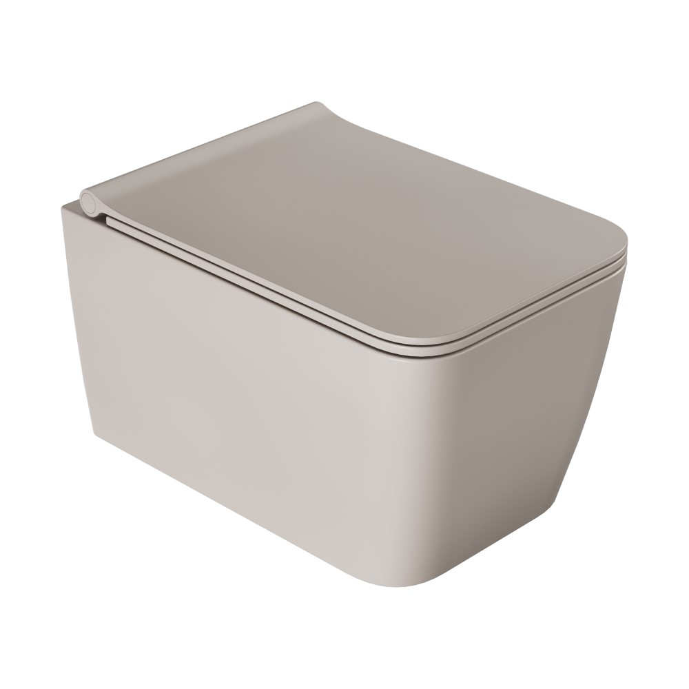 Унитаз подвесной с крышкой Boheme Zen 967-SET-D безободковый, с микролифтом , DAPHNE