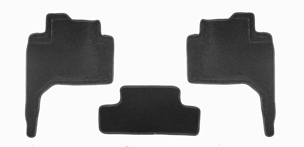 Коврики салона для TOYOTA Land Cruiser 300 2021- с креп. Euromat 3D Business черные. Арт. EMC3D-005109