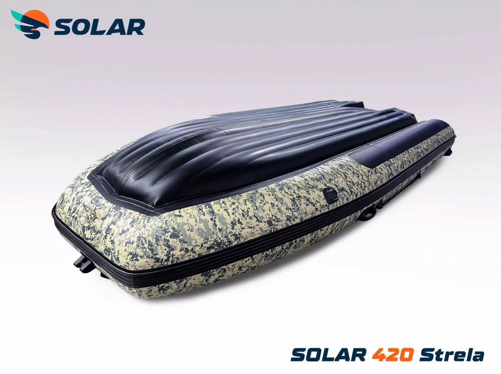 Лодка надувная моторная solar-420 strela jet tunnel