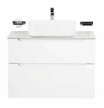 Тумба с раковиной и столешницей BelBagno ETNA H60 2C 80 Bianco Lucido