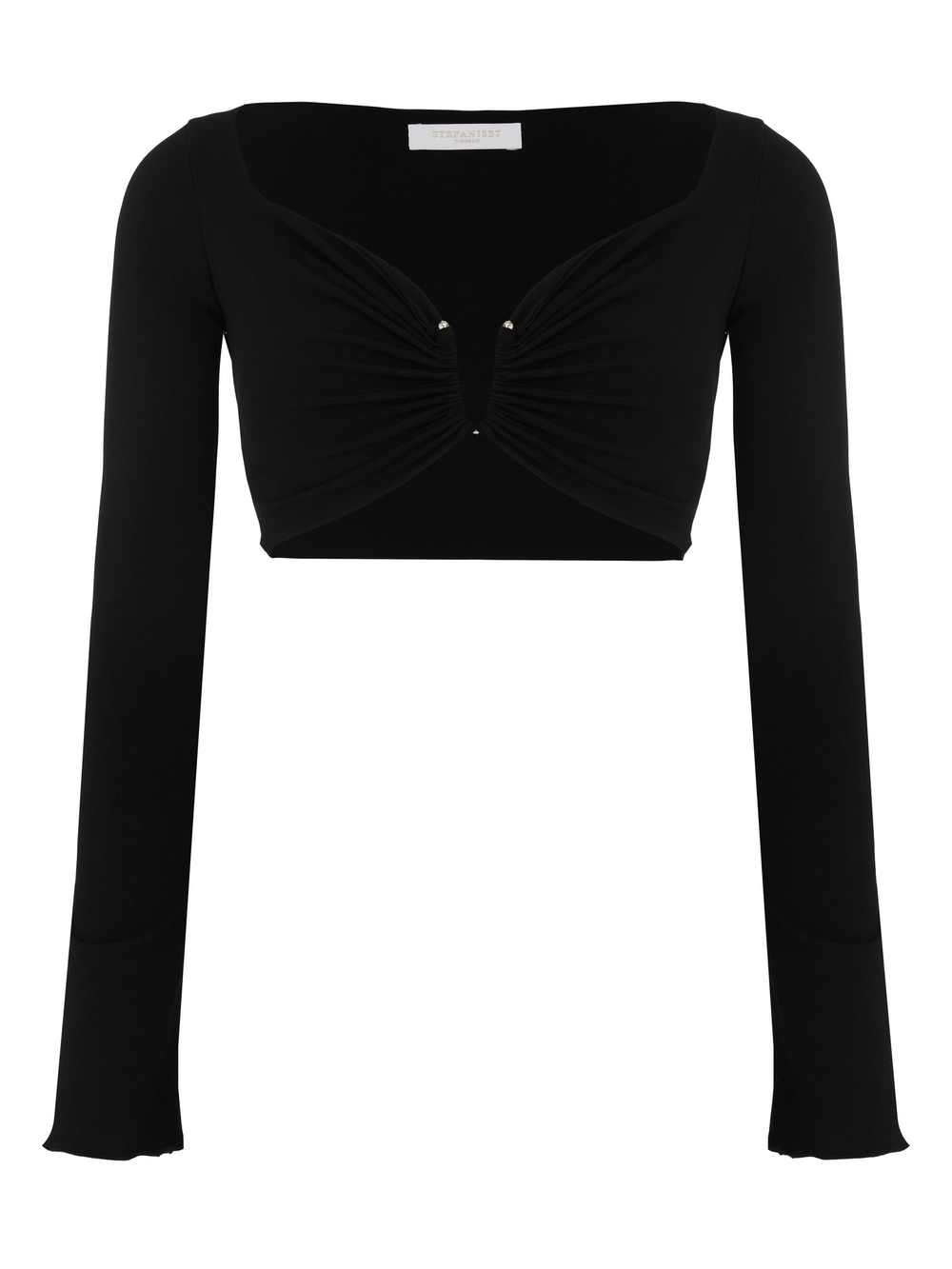 Топ с кольцом, черный