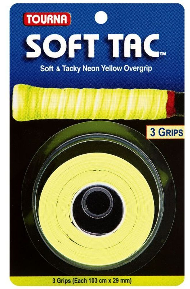 Теннисные намотки Tourna Soft Tac 3P - желтый