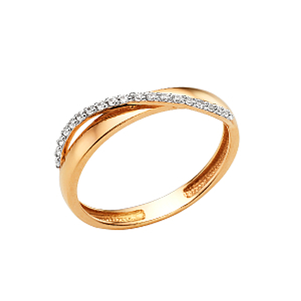 Кольцо из золота с фианитами