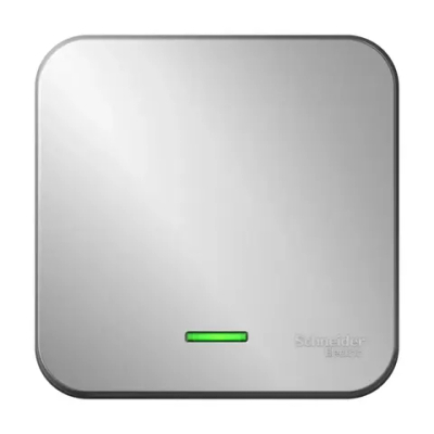 BLANCA О/У 1-клавишный ВЫКЛЮЧАТЕЛЬ (сх.1) с подсветкой, ИЗОЛ.ПЛ., 10А, 250В, АЛЮМИНИЙ