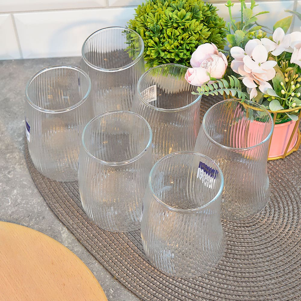 Набор стаканов 6шт 425мл из тонкого стекла, d7см, h10,5см, GPC-58-2