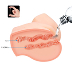 Телесный мастурбатор-полуторс с вибрацией Samantha (Цвет: телесный)