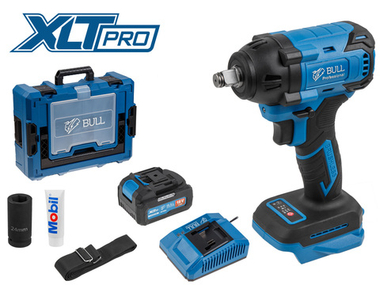 Аккум. ударный гайковерт BULL SC 1804 в чем. XLTpro БЕСЩЕТ., 18 В, 400 Н*м, 1/2", 1х4 А*ч, з/у 4 А