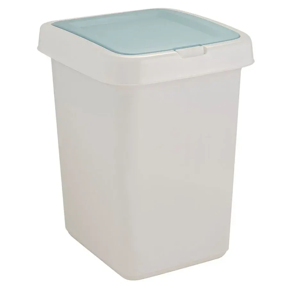 Контейнер для мусора Квадра с крышкой Push to Open 25л белый (комплект 4 шт)