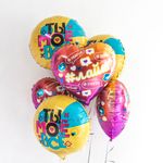 Шар (18''/46 см) Сердце, Лайк, Like #Forever, Розовый, Градиент, 1 шт. в упак.