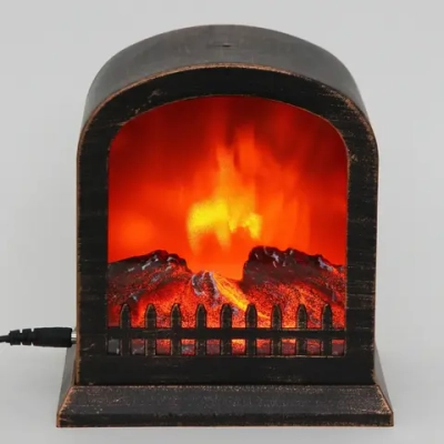 Сувенир с подсветкой «КАМИН - Теплота» 14,5*11,7*16 см (питание от USB и батареек)