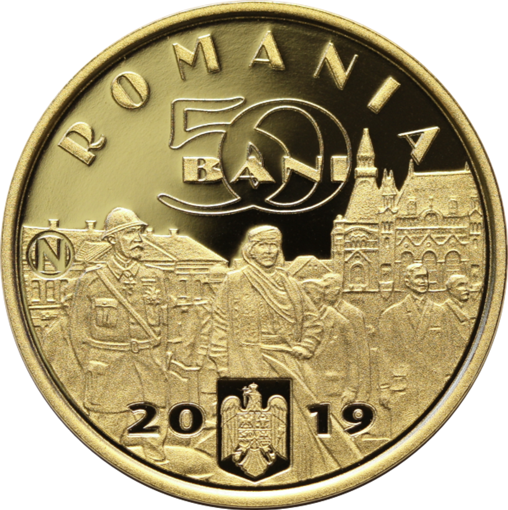 50 бани 2019 г. Румыния. Король Фердинанд. UNC