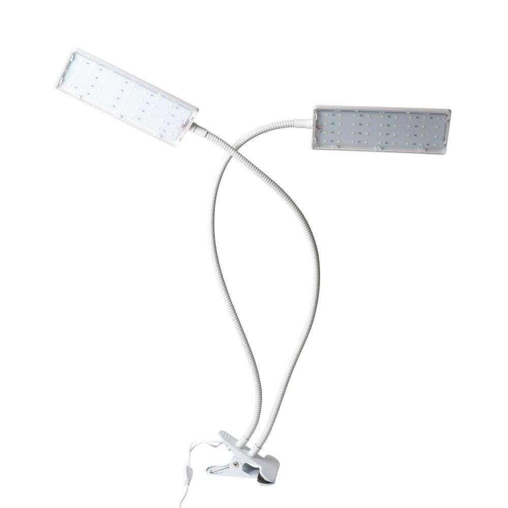 ULT-P37-24W-SPFR-TM-60 IP40 WHITE TWIN Светильник для растений светодиодный с таймером. на прищепке. Спектр для фотосинтеза. TM Uniel