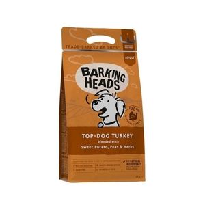 Беззерновой корм для взрослых собак, BARKING HEADS Top-Dog Turkey "Бесподобная индейка", с индейкой и бататом
