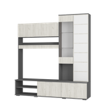 ПЛАЗА гостинная ЦС-01 Графит/дуб крафт белый БТС