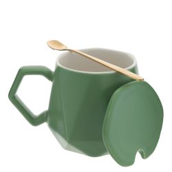 GAEM Кружка с крышкой и ложкой, 450 мл, L14 W9 H9,5 см, 3в.