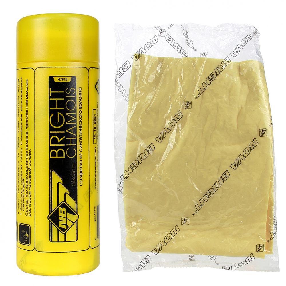 Салфетка замша в тубе  Nova Bright большая 47815 (64*43)