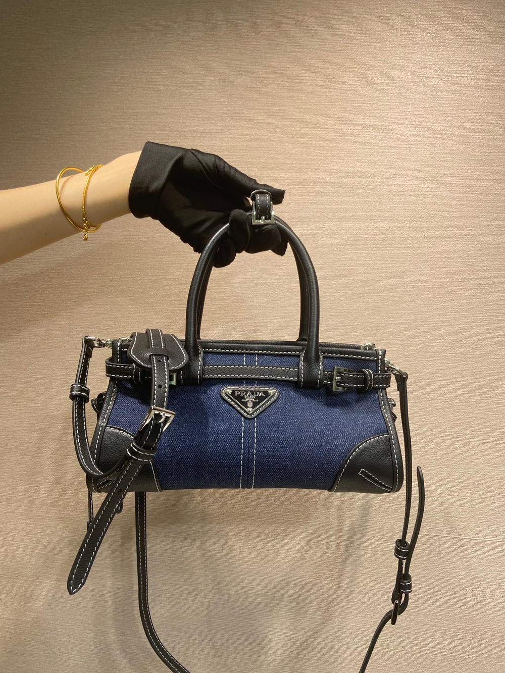 Prada Bonnie Leather Mini Handbag 23 cm