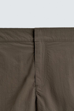 ZARA ПЛАВКИ С БОКОВЫМИ ЛЯМКАМИ, КОРИЧНЕВЫЙ