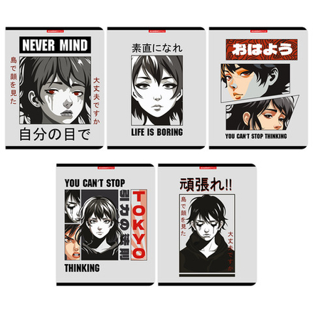 Тетрадь А5 48л кл. Academy Style "Аниме" микротекстура, софт-тач