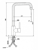 IDDIS Kitchen Смеситель для кухни из нержавеющей сталиK05STL0i05