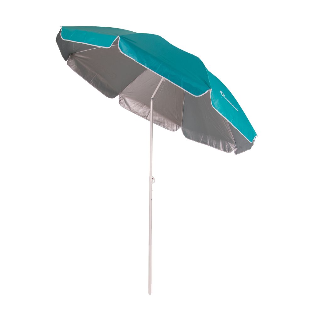 Зонт пляжный СЛЕДОПЫТ с наклоном, d - 210см, h - 220см, d штока 22/25мм, Oxford 210D, цв. бирюзовый/