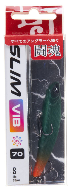 Воблер вертикальный Lucky John Slim VIB S 70, цвет 364