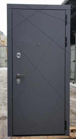 Входная металлическая дверь RеX (РЕКС) 13 Титан 291 / Лучи ФЛ-243 Силк сноу (белый матовый,без текстуры)