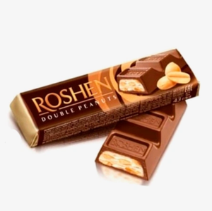 ШОКОЛАД ROSHEN CHOCOLATE DOUBLE PEANUTS С АРАХИСОВЫМ НАЧИНКОЙ 41ГР