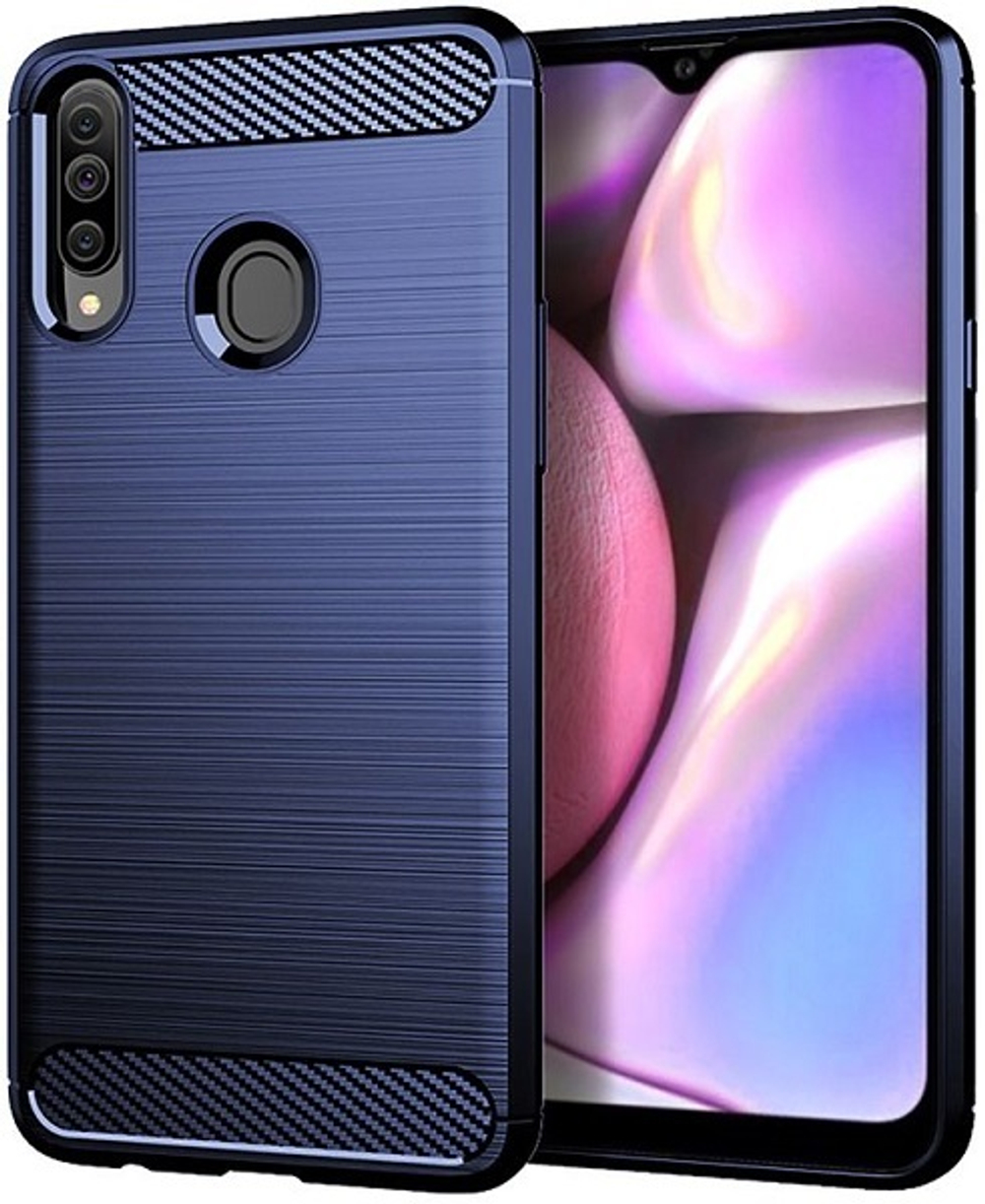 Чехол для Samsung Galaxy A20S цвет Blue (синий), серия Carbon от Caseport