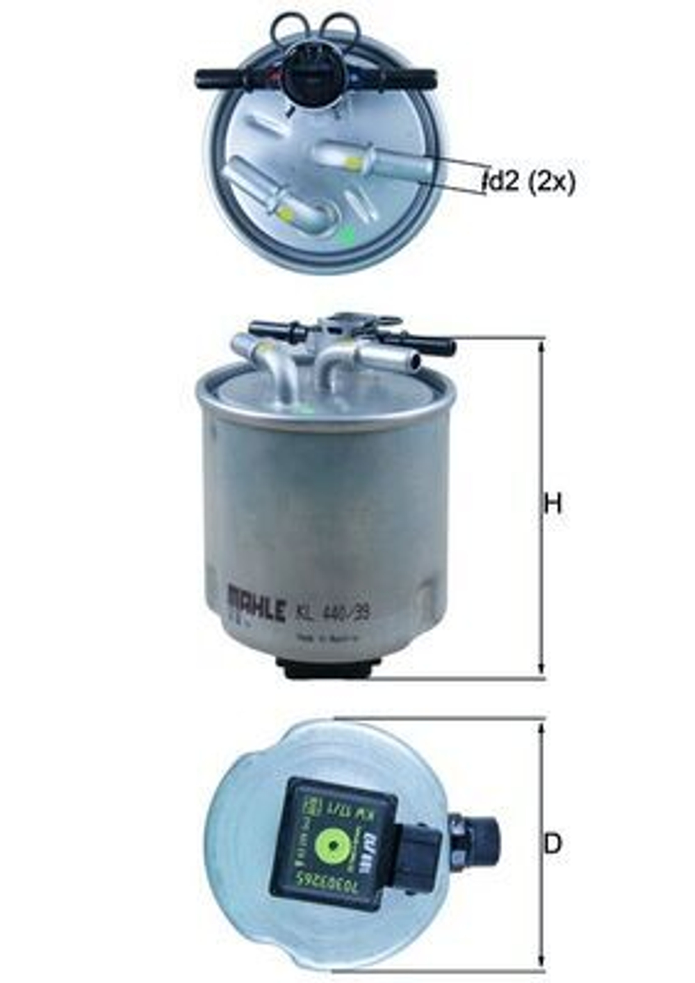 MAHLE - KL44039-MAH - Fuel Filter