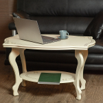 Стол журнальный Мебелик Берже 1 слоновая кость