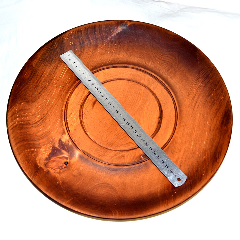 Деревянное блюдо Art of Siberia чаша-тарелка из древесины сибирского кедра 38,5 см. T6