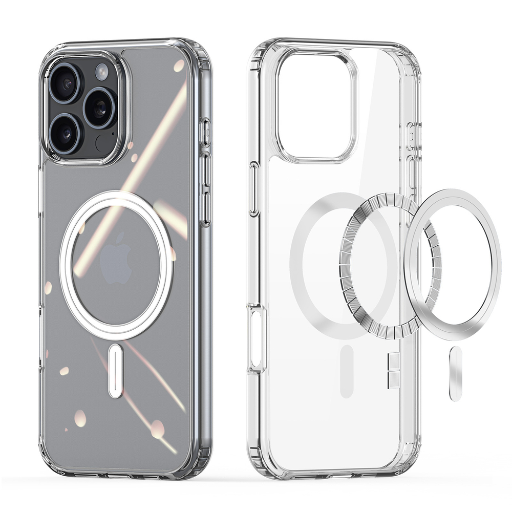 Усиленный прозрачный чехол с поддержкой MagSafe от Dux Ducis для iPhone 16 Pro Max, серия Clin Mag Series Case
