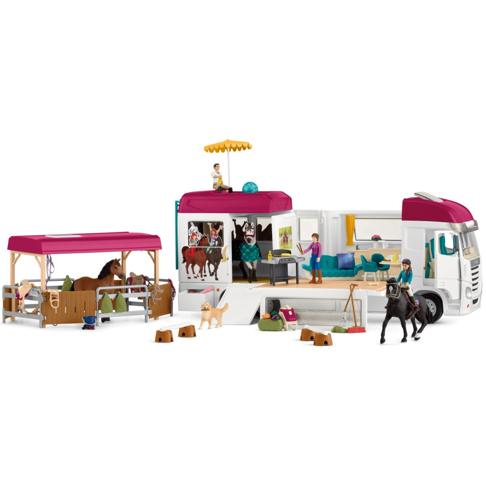 Schleich Horse Club - Автомобиль для транспортировки лошадей + аксессуары 42619
