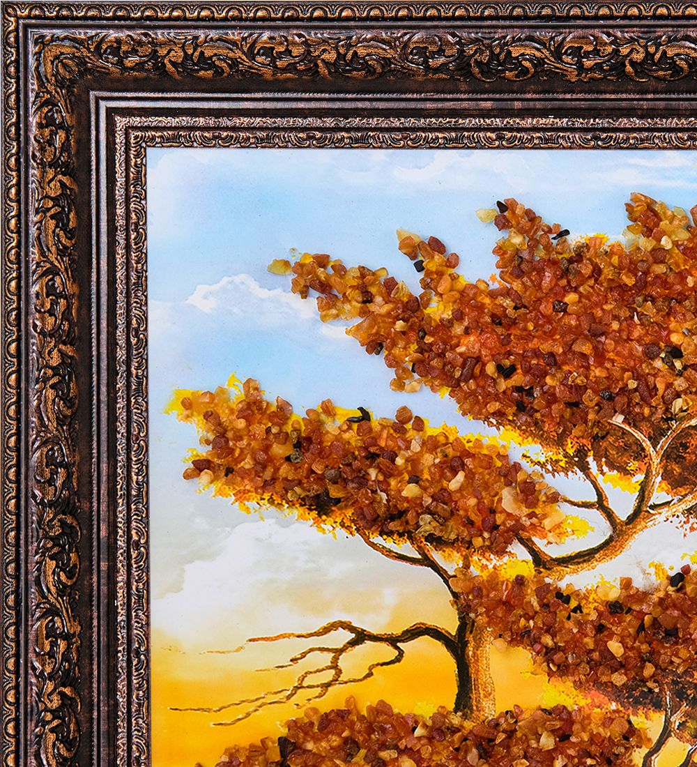 AMB-11/25 Картина «Красота природы» (с янтарной крошкой) 50х80см