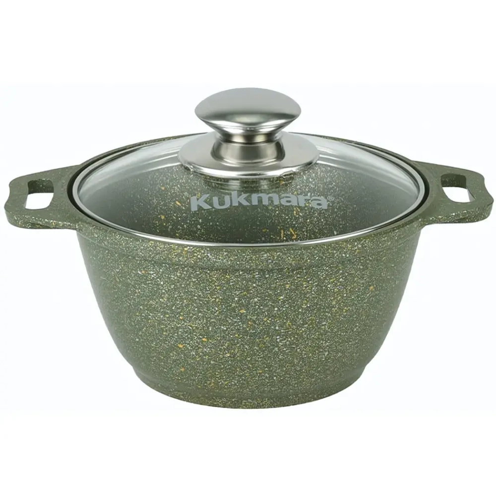Кастрюля 1л «Trendy style»(malachite) со стеклянной крышкой к11tsml