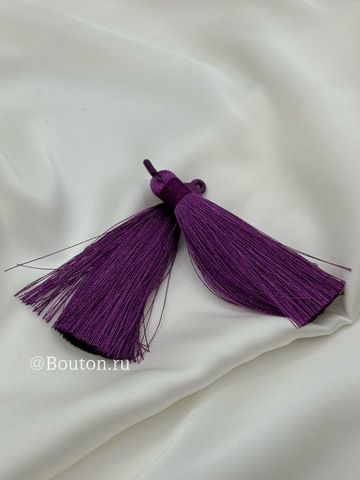 Кисточка для штор темно-фиолетовая (сливовая) 8 см