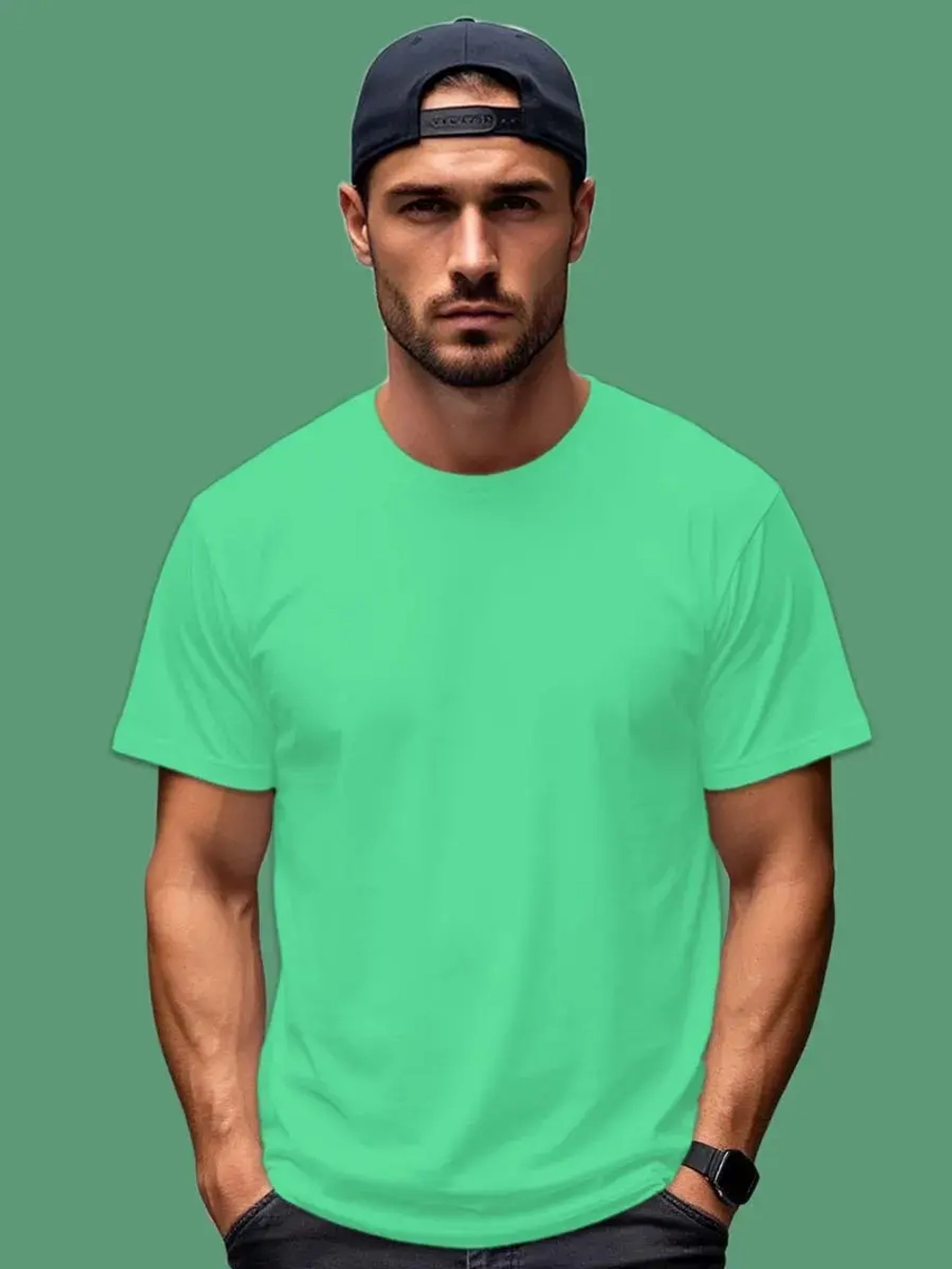 Футболка Взрослая.Премиум однотонная.1 шт