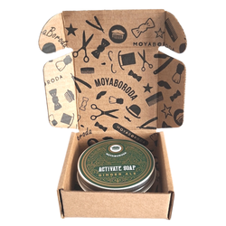 Мыло-шампунь для роста бороды и волос MOYABORODA "GINGER ALE" (органик, твердое, аромат: имбирный пряник). (70гр.)