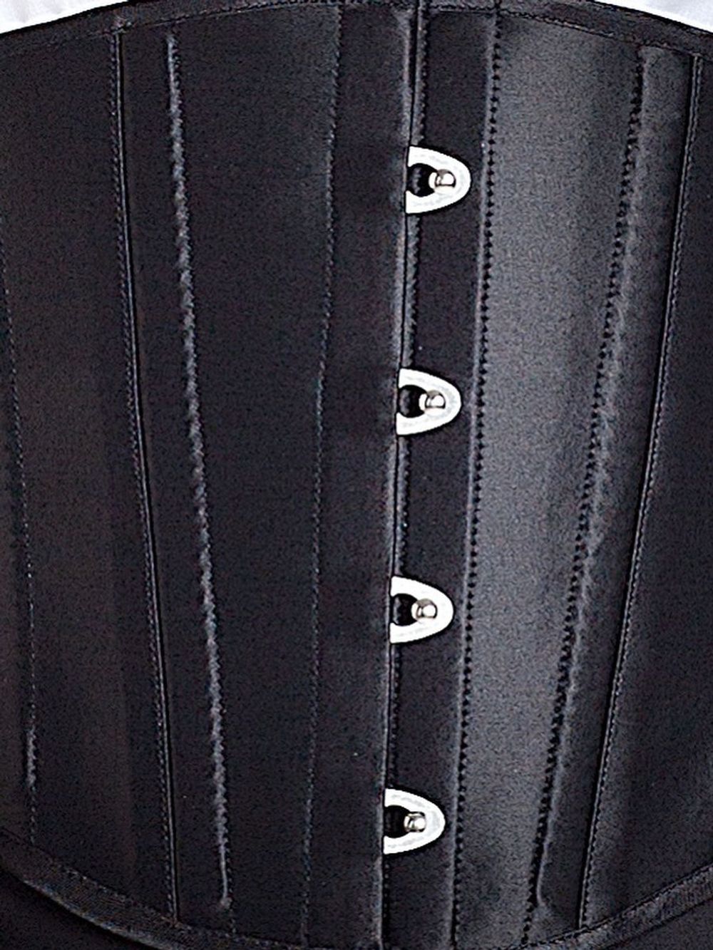 Черный глянцевый корсет для больших размеров