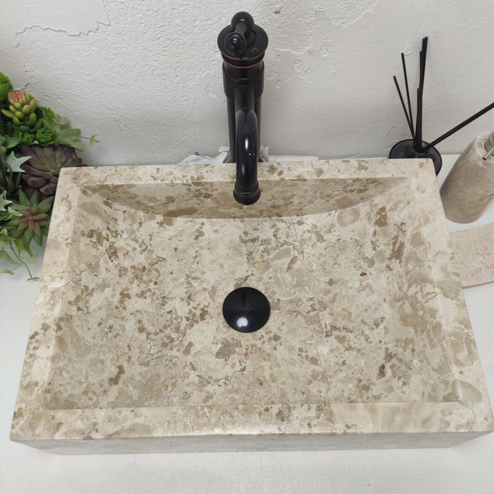 Раковина из мрамора Prau Crem SM-61580 (51*35*14)
