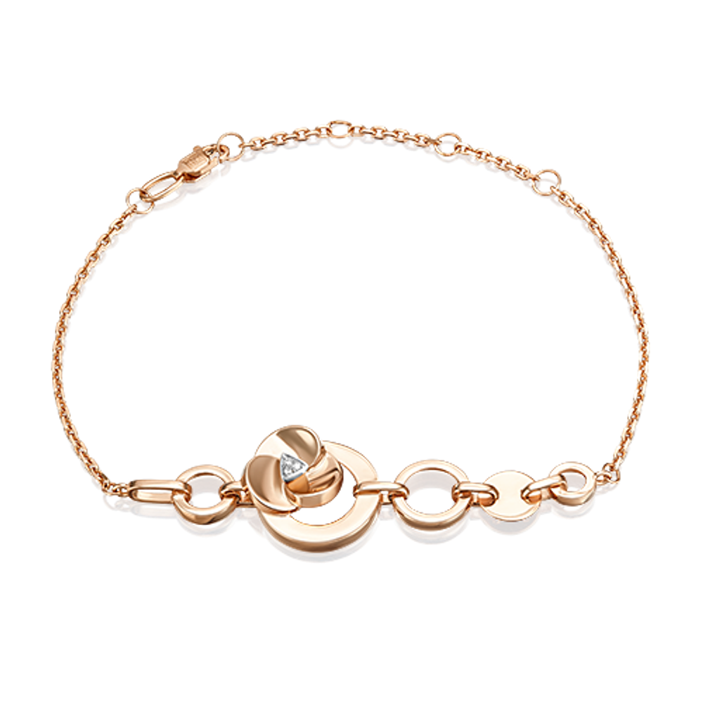 Браслет из комбинированного золота c бриллиантами Артикул: 05-0738-00-101-1111