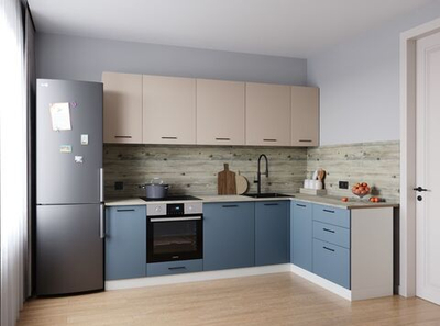 Кухонный гарнитур угловой Fusion 2600х1600 (26 мм)