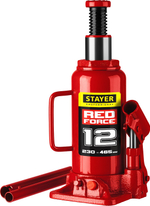 STAYER RED FORCE 12т 230-465мм домкрат бутылочный гидравлический