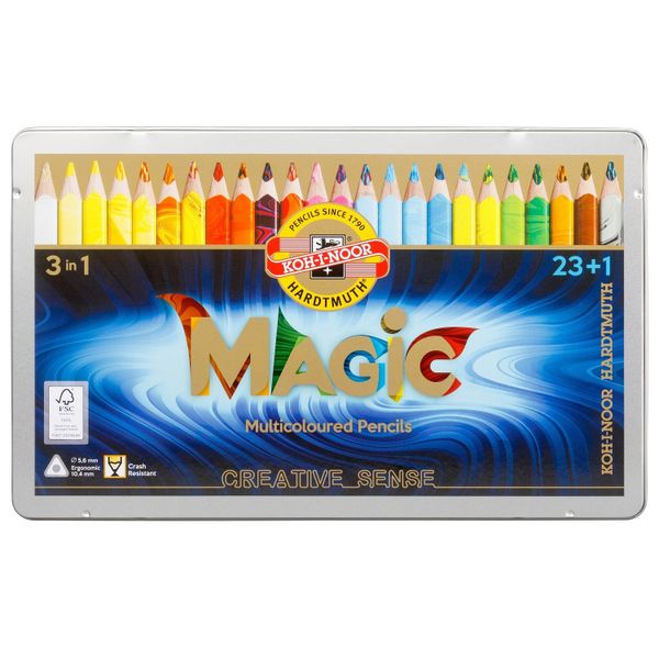 Карандаши многоцветные KOH-I-NOOR jumbo MAGIC 3408, 6шт, трехгранные