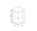 Душевой уголок Good Door Spirit 80х80 СП00023 стекло прозрачное/профиль хром