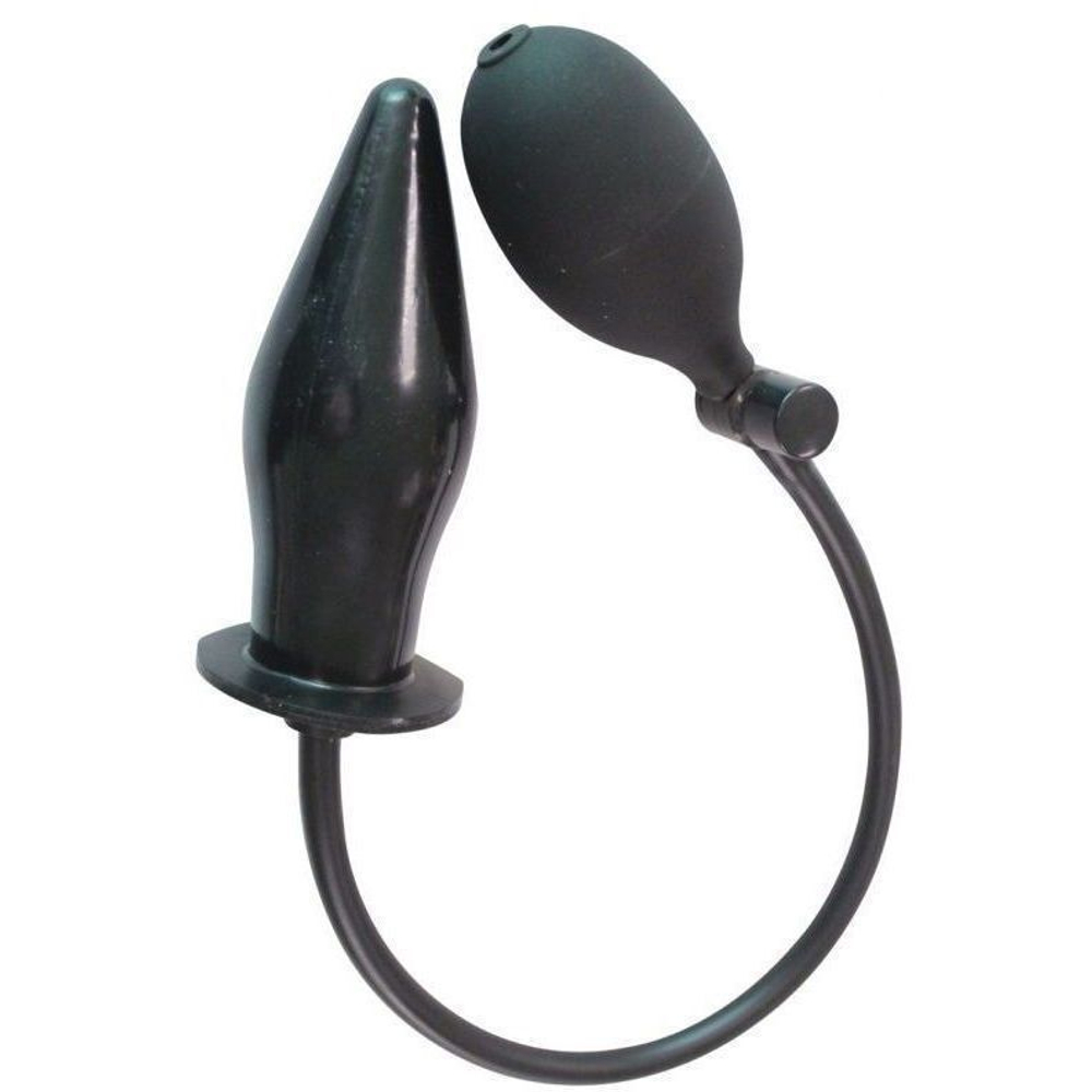 Анальный стимулятор, надувной "Pumpn Play Plug", Чёрный
