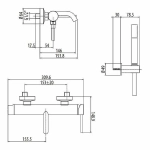 Смеситель для ванны Gattoni Circle Two 9100/91C0