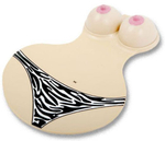 Коврик для компьютерной мышки с грудью (Цвет: телесный)