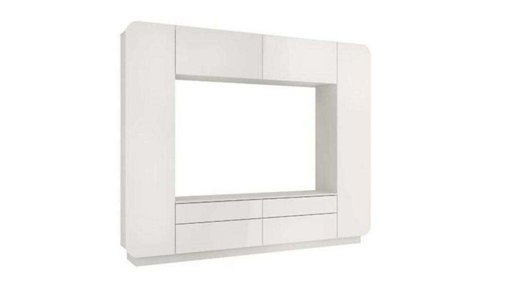 Стенка Лаванда-2 белый/белый глянец